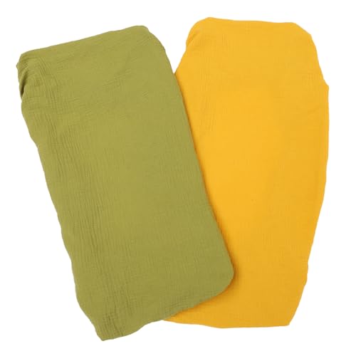 CIMAXIC Elastic Green Changing Pad Covers 2 Pack Washable Removable Sheets for Baby Changing Table