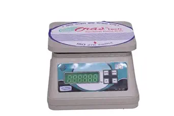 Oras Tech 10 X 30 Kg Water Proof Stainless Steel Weighing Machine for kitchen Shop Or Industrial Uses Electric Weighing Machine Scale (6.8 X 8.8 Inch) (Pack of 4)