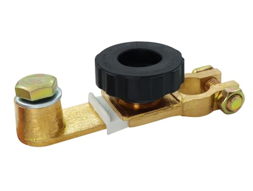 HuaLiSiJi Stacca Batteria per Auto 12V 24V, Interruttore Batteria Auto Morsetti per Batteria Auto Materiale di Rame Puro con Pulsante for Motorbike Car Truck Boat Caravan (Nero)