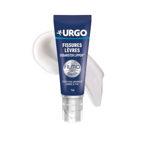 Urgo - Filmogel Fissures lèvres - Comble et répare la fissure - Apaise immédiatement, tout au long de la journée et protège lors des repas - 7 ml