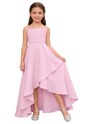 Robe fleur Mädchen avec bretelles fines en satin fluide et doux