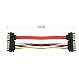 AYMBH 30cm 22-Pin SATA Data & Power Combo Extension Cable - Male to Female 7+15 Pin HDD/SSD/Optical Drive Extension, High-Speed Data Transfer up to 3Gbps, Slim & Flexible Cable for Compact Cases - Image 3