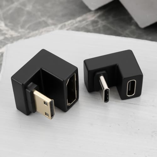 Adaptador Mini HDMI a HDMI 180 grados con conector USB-C para monitor portátil de diseño inverso 6