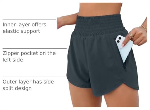 Image of BMJL 2.5 inch Athletic Shorts for Women Comfy High Waisted Short with Pocket