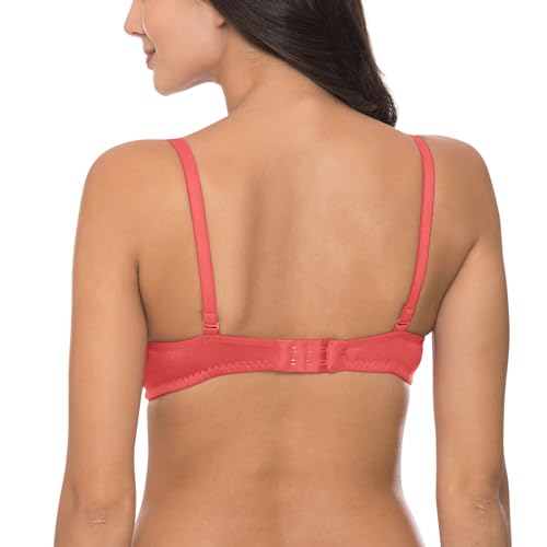 Image of Komli - Heavily Padded Push-Up Bra - Cotton Rich - Balconette - 3 /4th Coverage, Seamless, Wireless, Multiway Straps - T-Shirt Bra (Pack of 2)