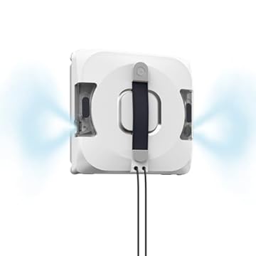 EEland Robô de limpeza automática de janelas, limpador de janelas com spray de água duplo e potência de sucção de 3500Pa, planejamento inteligente de caminho, perfeito para janelas de arranha-céus e