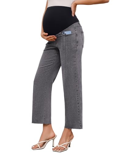 fitglam Maternity Jeans Straight Leg with Pockets