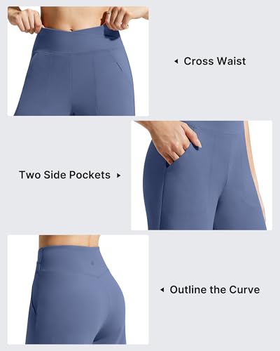 Image of G4Free Evergoing Athletic Shorts for Women with Pockets 6 inch /14 inch Cross Waist