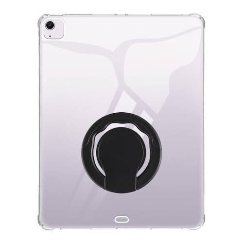 Coque iPad Pro 12.9 2021 antichoc en TPU transparent avec support bague rotative