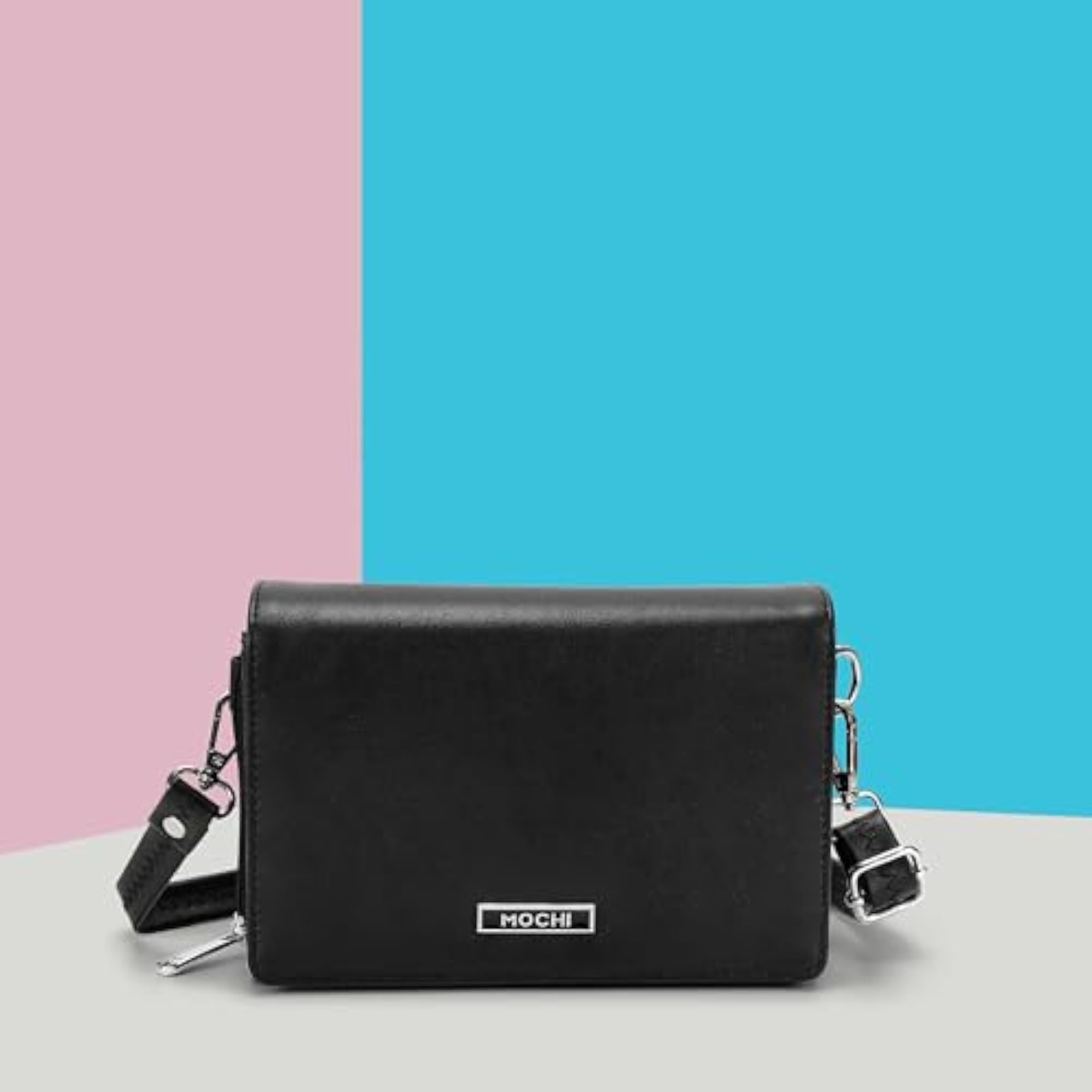 Women Casual PU Soft Body Sling Bag, 3 Compartments