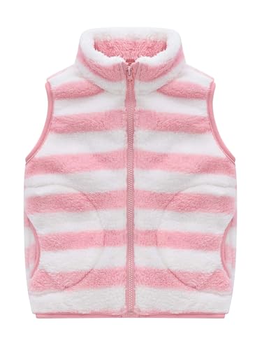 Girls Boys Fall Winter Fleece Vest Kids Sleeveless Jacket Outerwear with Pockets Waistcoat