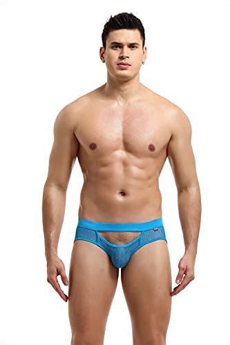 Swbreety Men's Jockstrap Underwear Men's Exotic G-Strings & Thongs Jockstraps For Men Blue #TOP2