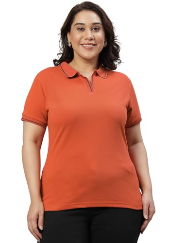 Image of Wear Your Opinion Women's Plus Size Tipped Collar Neck Polo Tshirt