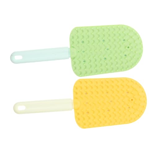 BCOATH 2pcs Dual Sided Cat Brush Hair Removal Grooming Tool for Long Haired Cats Easy to Soft Bristles Design Not for Tangle Curly Hair