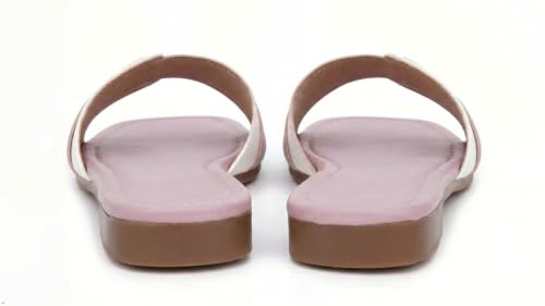 Image of Women's Square Toe Buckle Strap Flat Slides