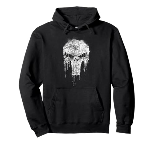 Image of Marvel The Punisher White Pullover Hoodie