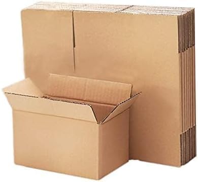 Cajas pequeñas de transporte, pequeñas cajas de envío resistentes de 7 x 5 x 4 con tapas de bloqueo, caja de cartón corrugado, paquete de 26 cajas