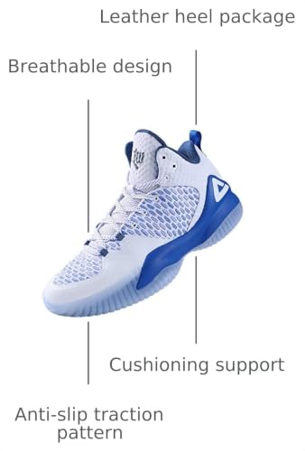 Image of PEAK High Top Mens Basketball Shoes Lou Williams Streetball Master Breathable Outdoor Sneakers Cushioning Shoes for Fitness