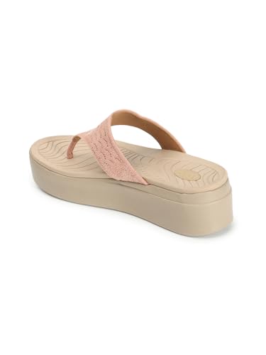Image of ELLE Women's Embellished Platform Thong Sandals