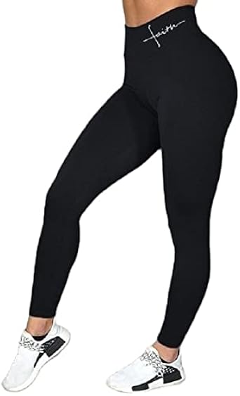 Amazon.com: ShallWe Leggings ajustados básicos deportivos para mujer,  estampado de letras, pantalones de longitud completa, cintura alta, cintura  alta, ajustados : Ropa, Zapatos y Joyería