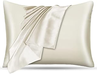 Amazon brand -Umi Satin Pillow Case for Hair and Skin, Luxury Smooth Pillowcase Wrinkle Fade Resistant, Silky Soft Pillow Cover with Hidden Zipper, 20x26 inch, Pink, 1 Pack