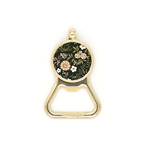 Porte-clés décapsuleur acier inoxydable fleur blanche discret - 2