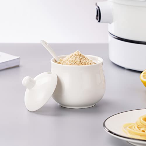 CHILDIKE Ceramic Sugar Bowl with Lid and Spoon