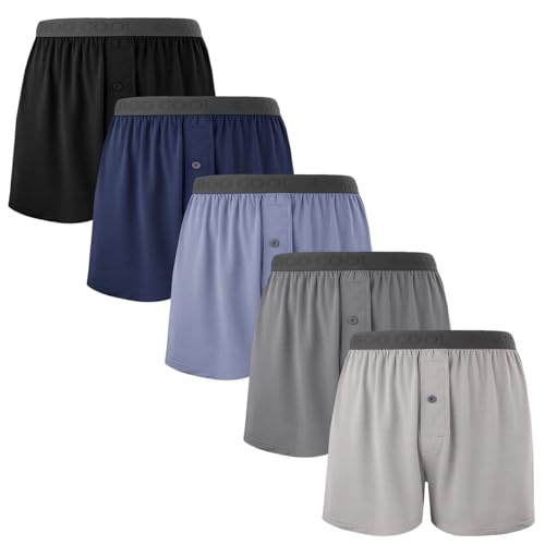 Bamboo Cool Breathable Knit Boxers 5-Pack