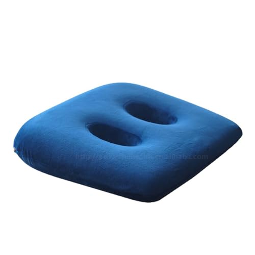 LoJax Cojín de Espuma viscoelástica para aliviar los Huesos con Dos Agujeros, cojín ortopédico para el Asiento Asiento para glúteos, Espalda Baja, isquiotibiales, Caderas, tuberosidad isquiática