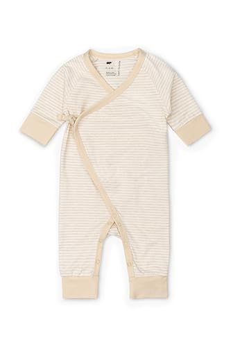 Image of monica + andy Kimono Tie Long Sleeve One Piece, 100% Organic Baby Clothes for Girls & Boys, Preemie, Newborn & Infant