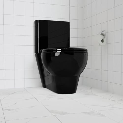Toilet Seat Round,Toilet Seat with Quick-Release And Quick-Attach, Plastic Toilet Seat with Soft Close, Easy Install and Clean - Fits Most Round Toilets Black