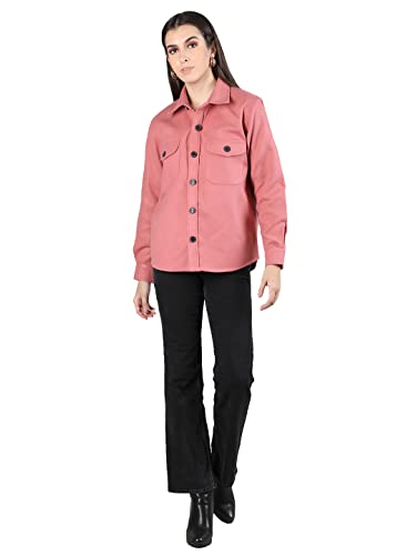 Image of CHKOKKO Jackets for women stylish latest Winter Shacket Standard Length Plaid Shirt Jacket with Button Closure Pockets for Casual Travel