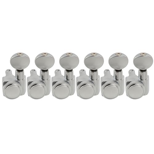Musiclily Pro R18K Zurdos 6 en línea 2-Pin Clavijas de Afinación Bloqueo 18:1 Ratio Clavijeros...