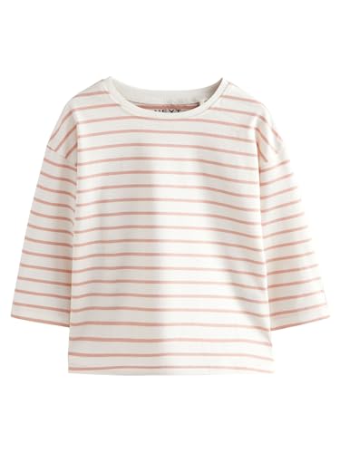NEXT Pack de 4 Camisetas de Manga Larga con Conejito Bordado Rosa/Blanco 3 Años