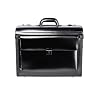 Leather Pilot Case Business Laptop Travel Flight Briefcase Bag Hand Luggage (Pilotcase)