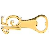 UKCOCO Abridor de Botellas de Metal Dorado Número 15, Abridor Portátil para Cerveza y Refrescos, Accesorio para Fiestas y Regalos de Cumpleaños, Herramienta Ligera para Uso en Hogar