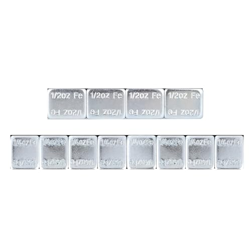 12pcs Weights for Pinewood Derby Car 4OZ Total 2 Size Adhesive Low-Profile Weights Set for Race Car Wheels Axles COG Speed Adjustment