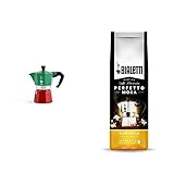 Bialetti - Moka Express Italia Collection: Iconic Stovetop Espresso Maker, Moka Pot 3 Cups (43 Oz - 130 Ml), Aluminum + Perfetto Moka Vaniglia: Medium Roast Ground Coffee, Vanilla Aroma, 8.8 Oz -250g