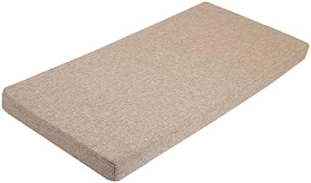 SAMTY Bench Seat Cushion Memory Foam Chair Pads Non-Slip Rubber Back Indoor Swing/Settee Cushion 44x16Inch, Khaki