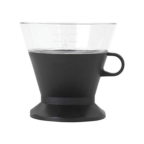GoodCook Koffe BPA-Free Plastic Auto-Drip Pour Over Coffee Maker with #2 Paper Filters,Black