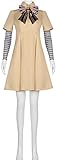 LiuXueSong Frauen M3gan Film 2023 Cosplay Kostüm Mädchen M3gan Puppe Outfit Halloween Kleid (Beige-Damen, Medium)