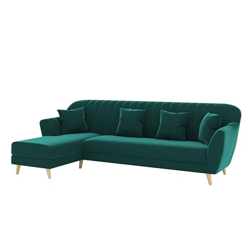 Image of Atticus LHS 6 Seater L Shape Sofa Set for Living Room (Pine Fabric) Premium Fabric Sofa Set