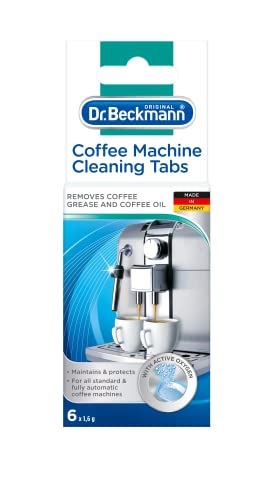 Dr. Beckmann Coffee Machine Cleaning Tablets, 6 Tabs | With Active Oxygen Formula | Descaling Tablets Suitable for All Brands and All Kind of Coffee Machines