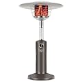 Hykolity 13,000 BTU Propane Patio Heater, Mini Tabletop Outdoor Heater with Triple Protection System, Double-Layer Stainless Steel Burner, Outside Heaters for Garden, Patio and Residential, Bronze