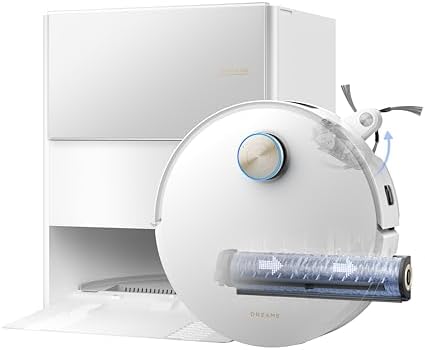 DREAME Aqua10 Ultra Roller Complete Robot Aspirapolvere, Autopulizia Rullo, Supera Ostacoli da 8cm, Auto-Svuotamento, Aspirazione 30.000 Pa, Evita Oltre 240 Oggetti, Controllo Vocale Intelligente