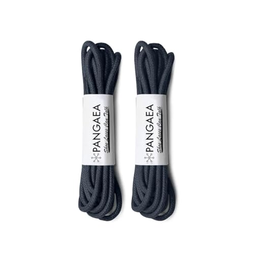 Image of [4 Laces] 2-Pair Pack Waxed Round Oxford Shoe Laces for Dress Shoes Chukka 3 /32Inch Thin