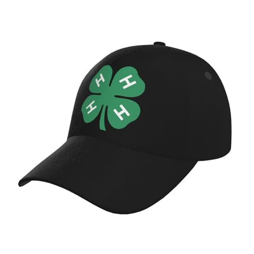 4-H Clover Baseball Hats for Men and Women - Classic Adjustable Hats