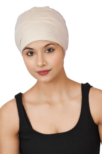 Image of The Headscarves Women Silky Soft Bamboo Viscose Sleep Cap for Hair Loss Chemo Headwear Skull Cap Free Size (Multicolor) (HS3 Multicolor)