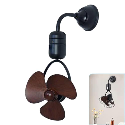 oltao Nova Caged Wall & Ceiling Fan - Black, 16-inch Black - 2 - Image 2