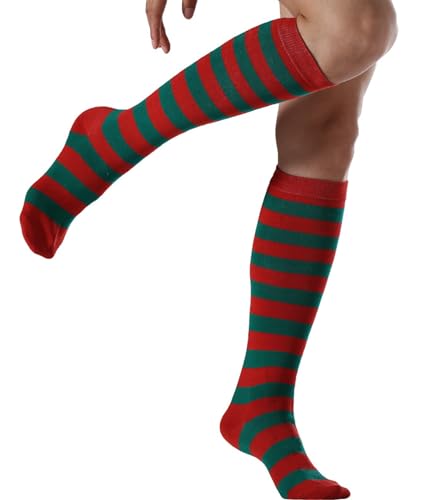 Image of Athletic Knee High Socks Stripe Running Baseball Thigh High Stockings Outdoor Sport Tube Socks